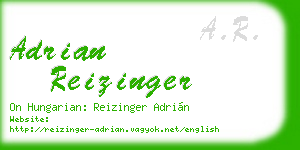 adrian reizinger business card